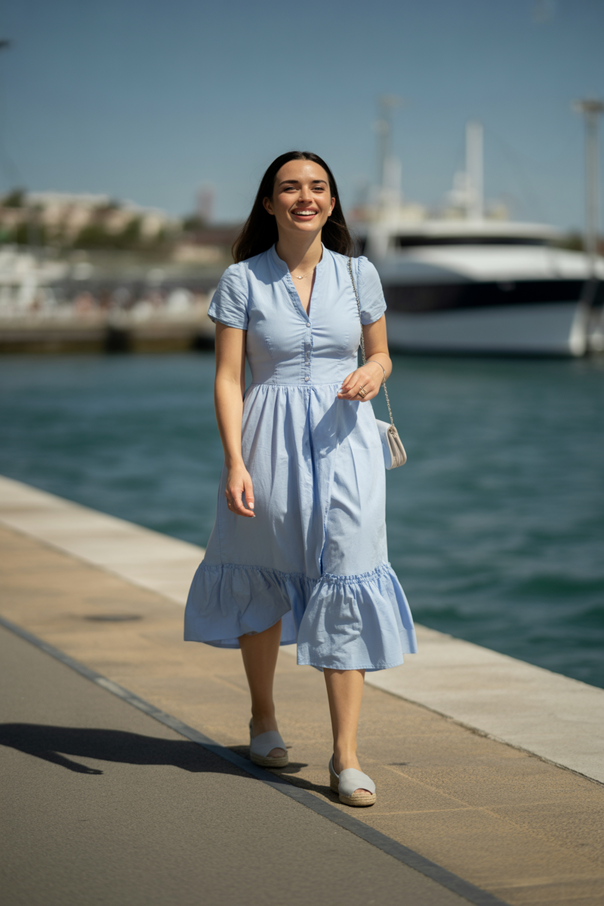 Vestido con Dobladillo con Volantes para un Toque Femenino