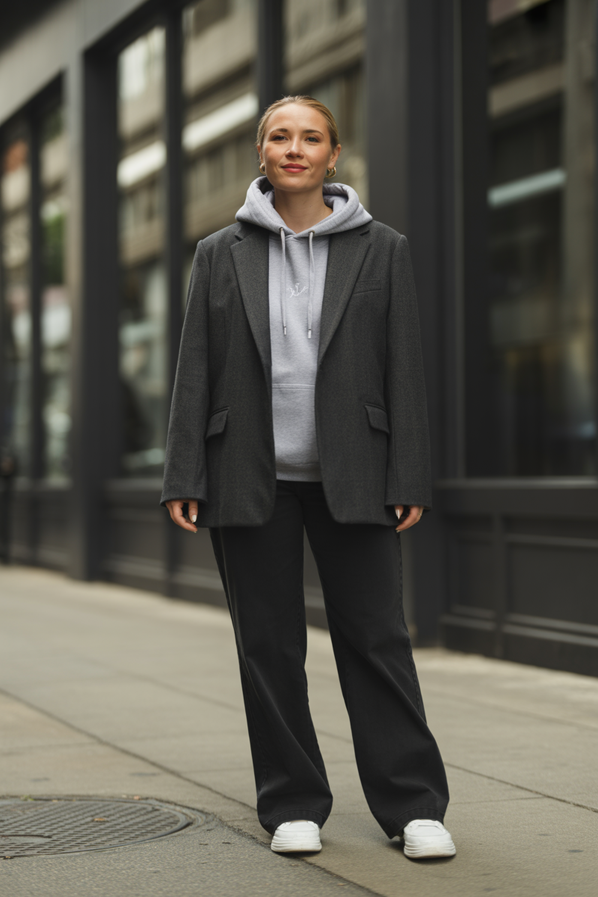 Sudadera Suave Bajo Blazer de Lana