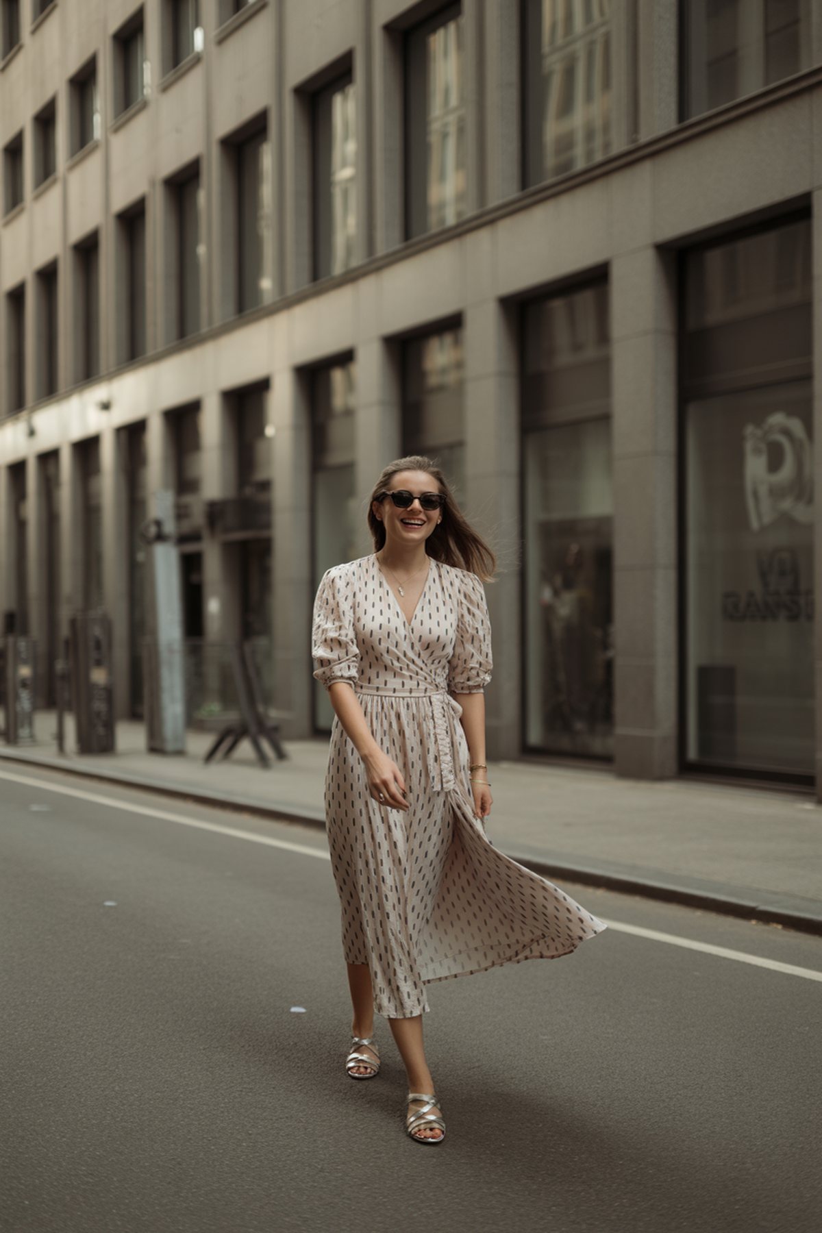 Vestidos cruzados de lunares sin esfuerzo para un encanto diario