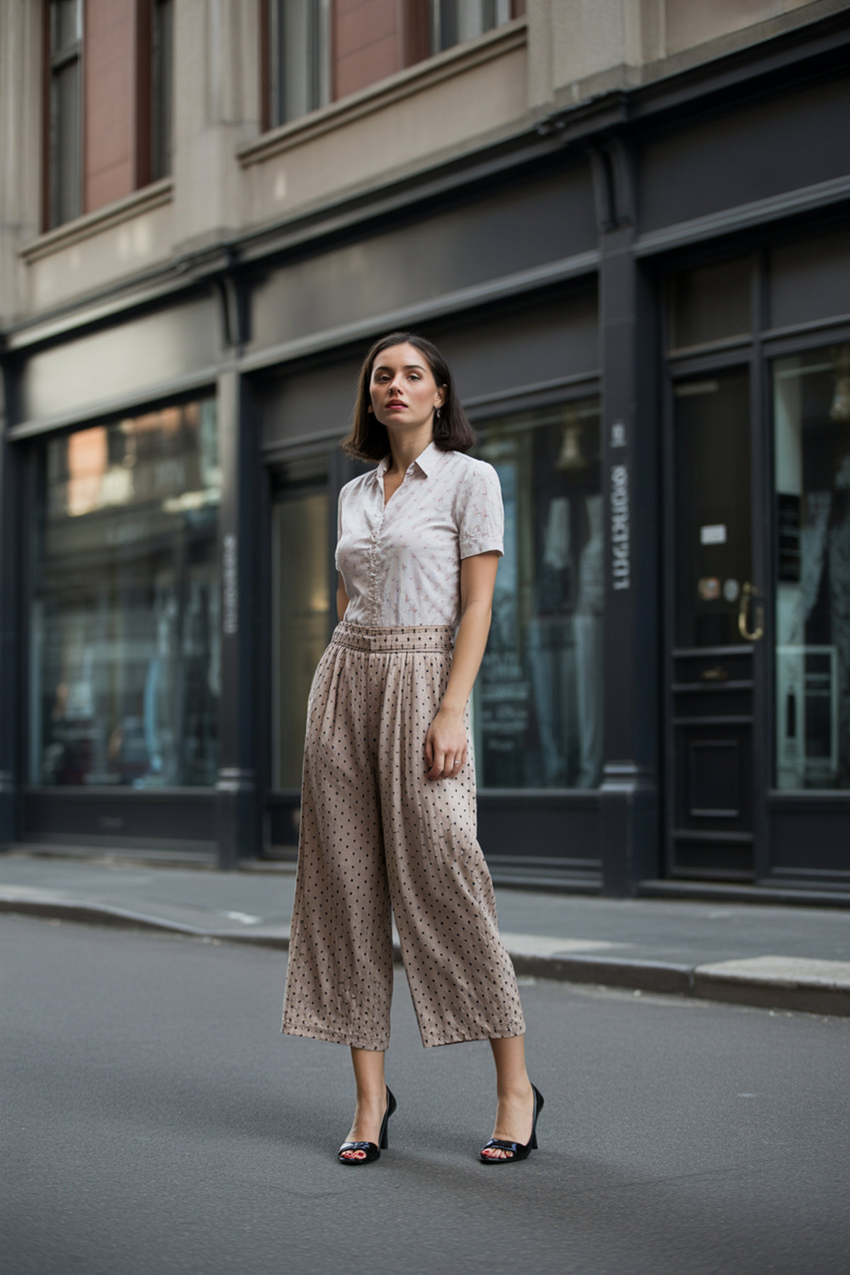 Culottes de lunares juguetones para comodidad moderna