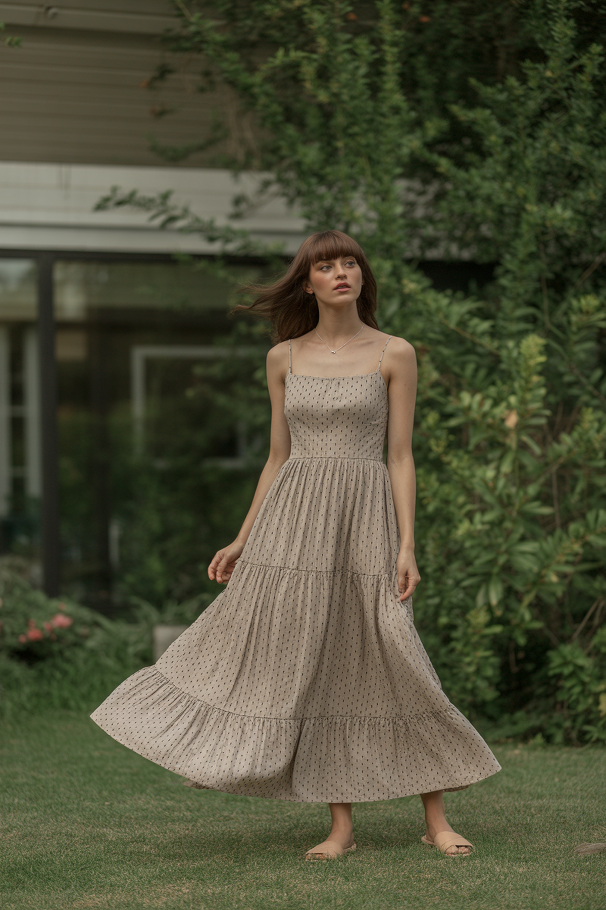 Vestidos maxi de lunares para una elegancia sin esfuerzo