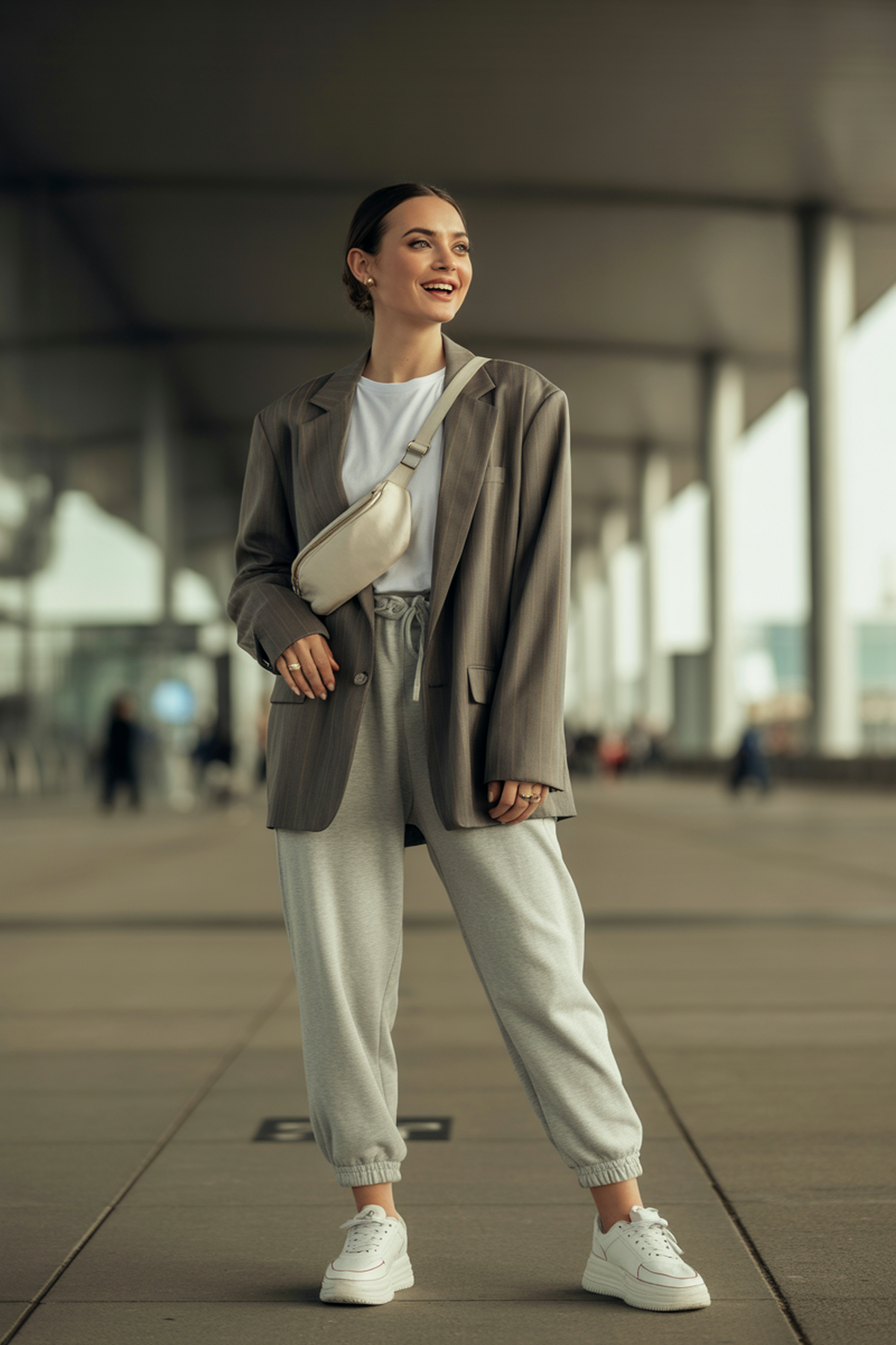 Chic décontracté : combo blazer oversize et joggers