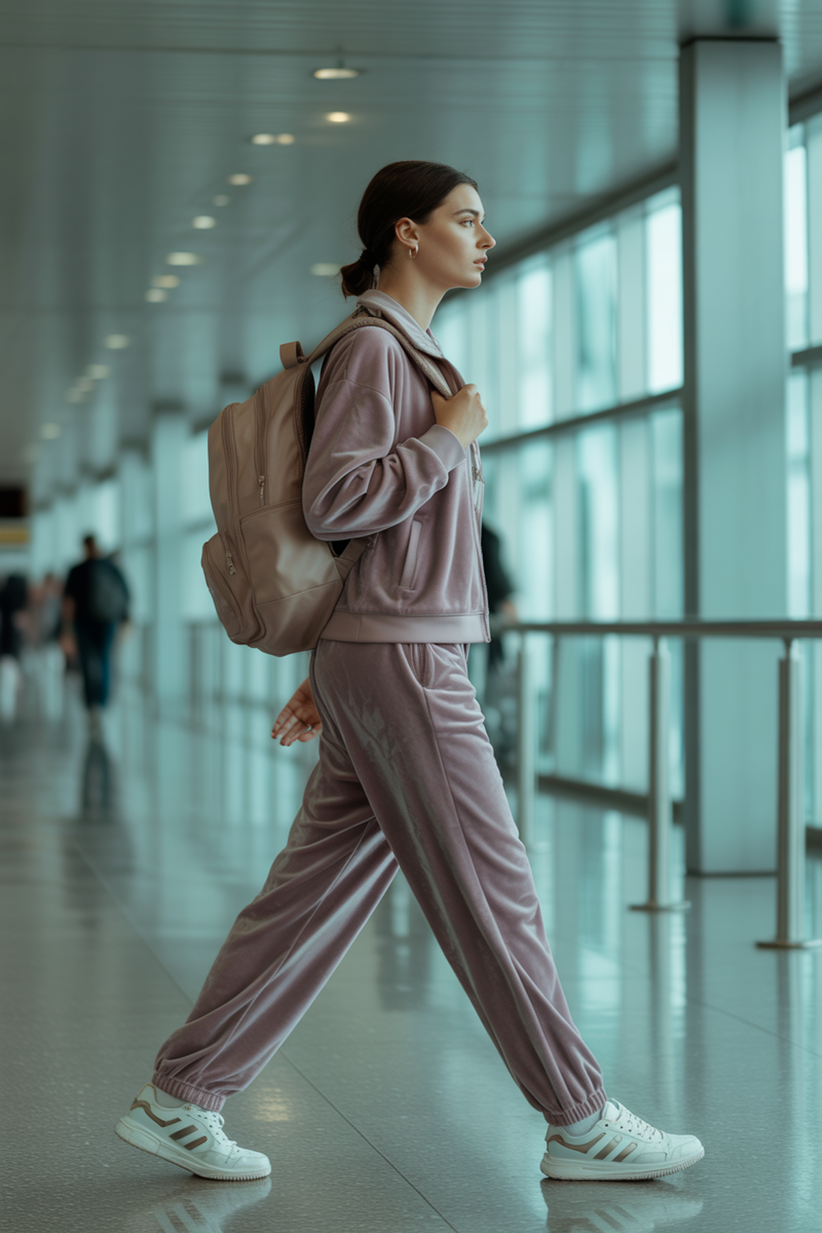 Luxe sportif avec survêtement assorti et baskets de créateur