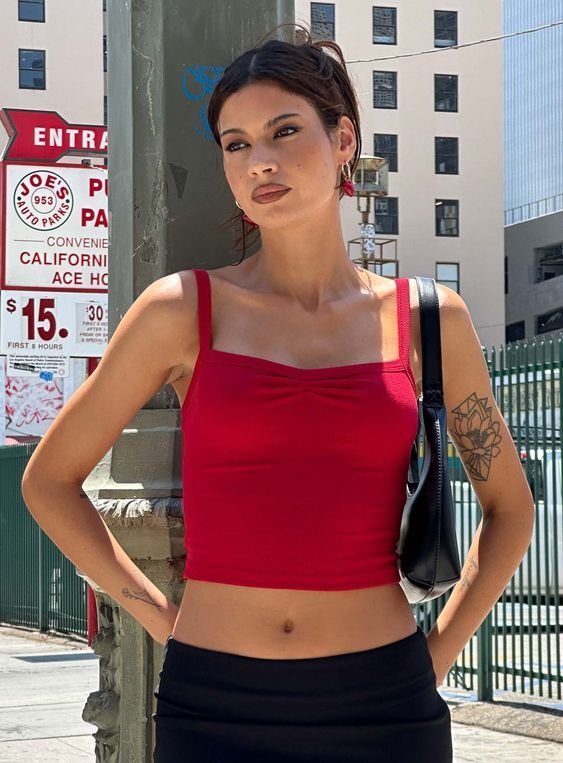 Haut caraco côtelé froncé Essentials