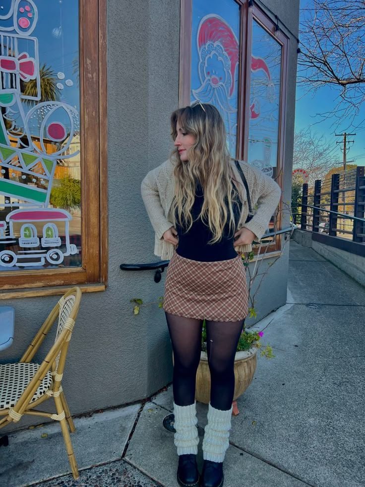 tenue jupe avec collants