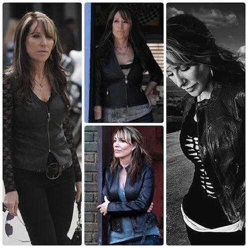 tenue veste en cuir noir femme