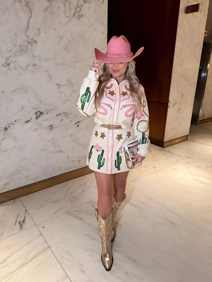 Tenue de rodéo pastel