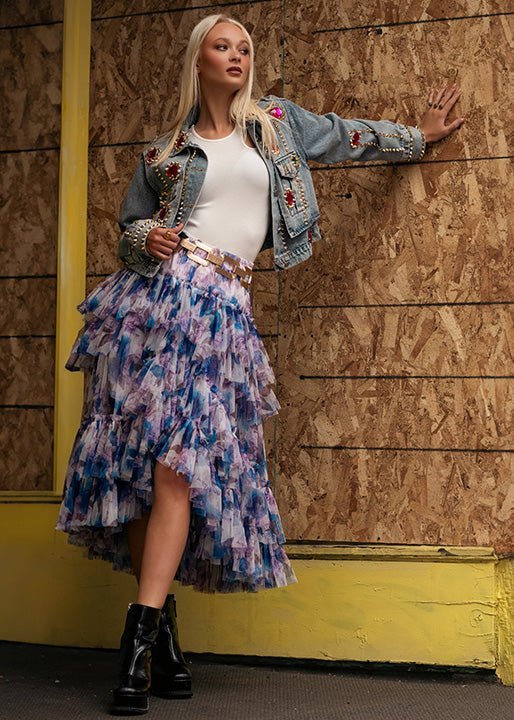 tenue jupe scintillante