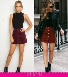13 idées de tenues avec une jupe bordeaux | Tenues mode, tenues mignonnes - Tenue jupe bordeaux