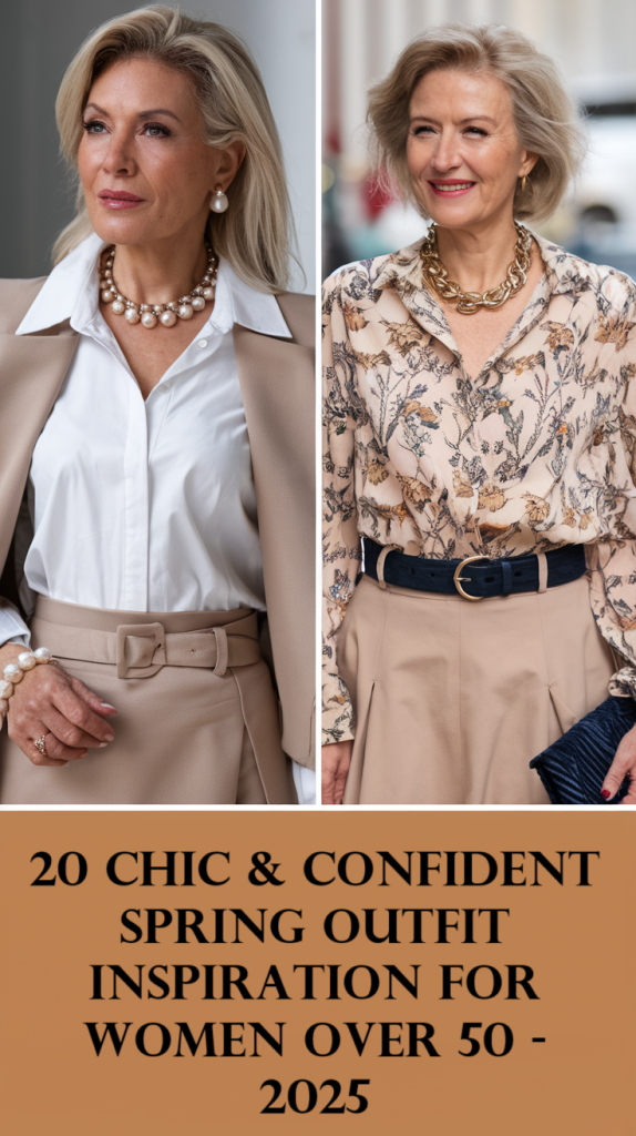 Inspiration de tenues printanières chics et affirmées pour les femmes de plus de 50 ans - 2025 : 20 idées stylées
