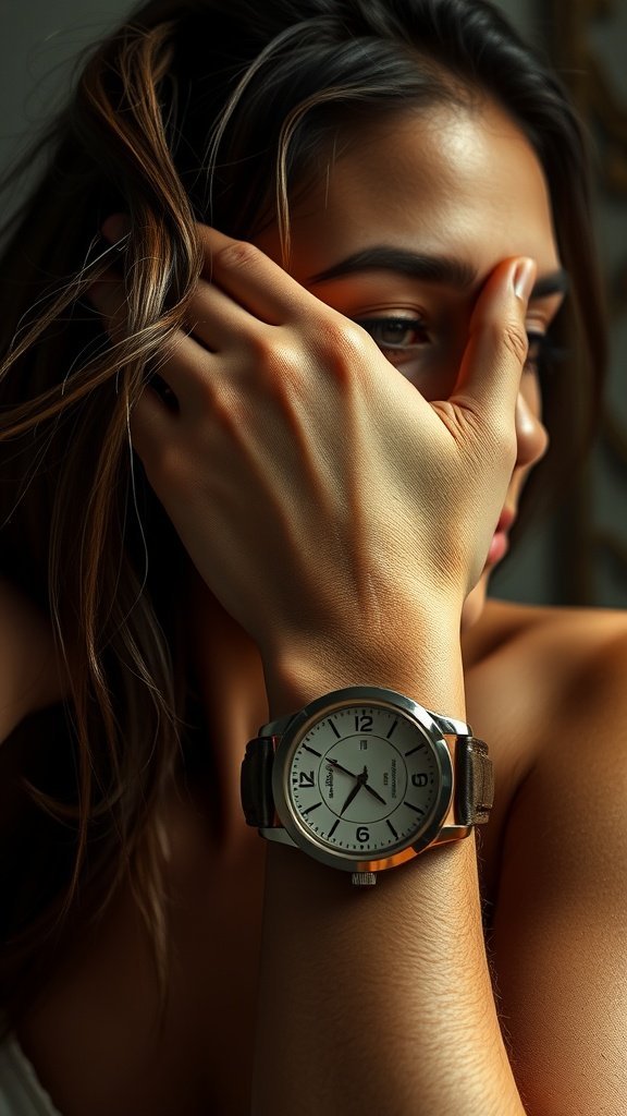 Une montre-bracelet classique est présentée, soulignant son charme et son style vintage.