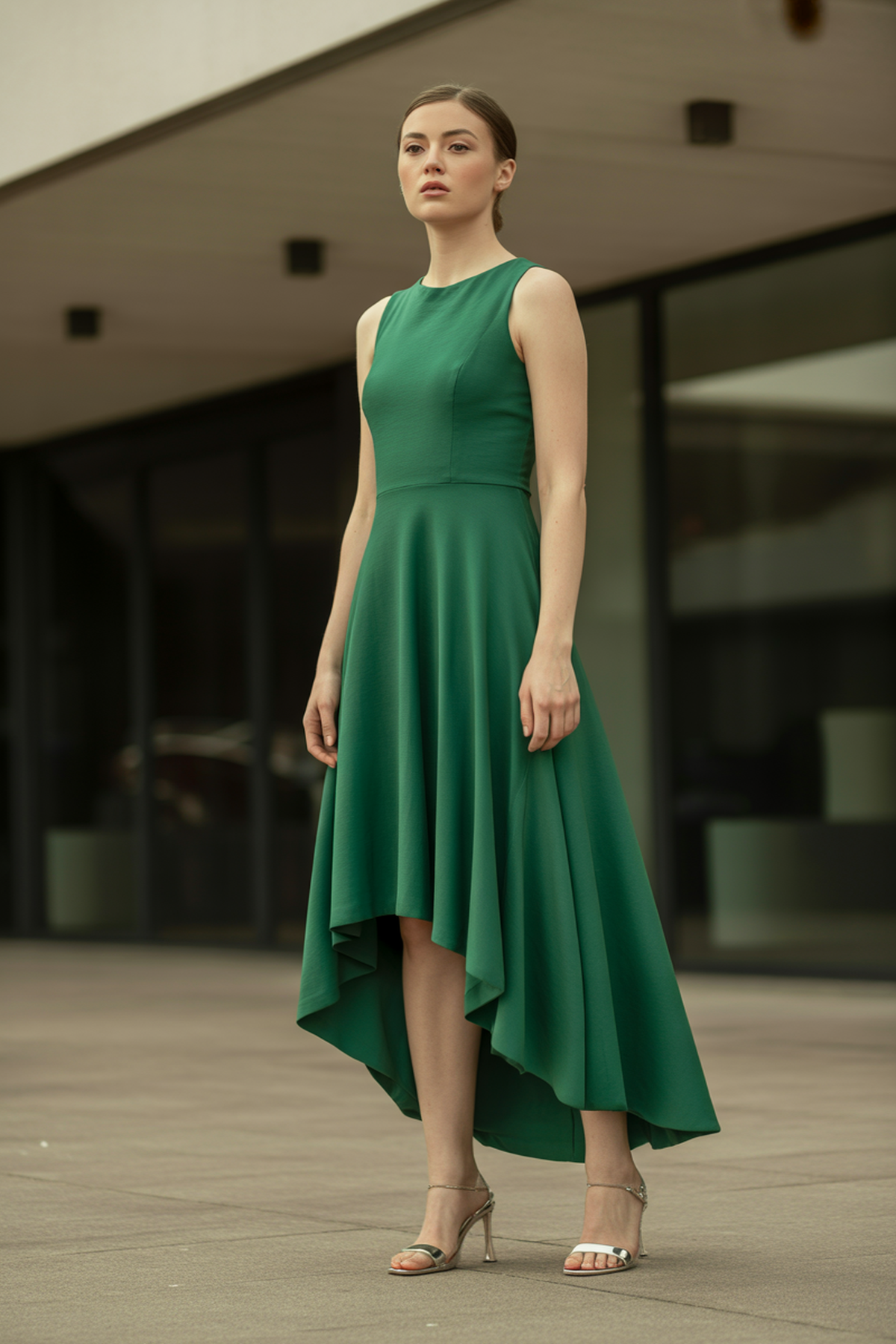 Asymmetrical Hem Gown for Unique Style