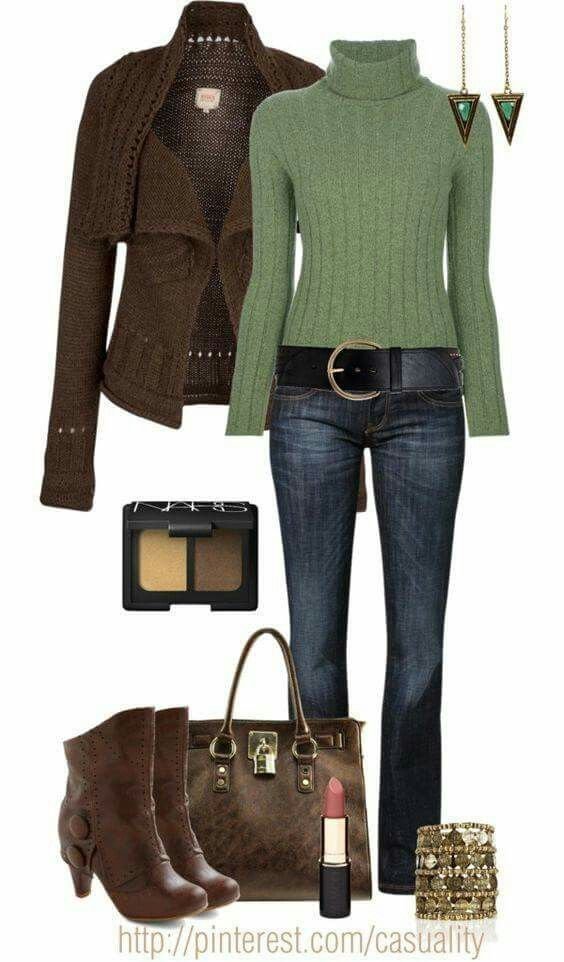 Épingler la page Page d'épingles - tenue cardigan vert