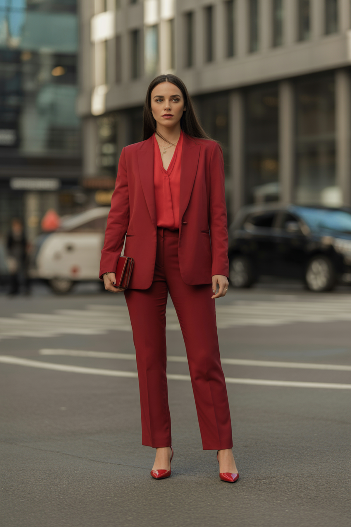 Bold Red Monochrome For Striking Confidence