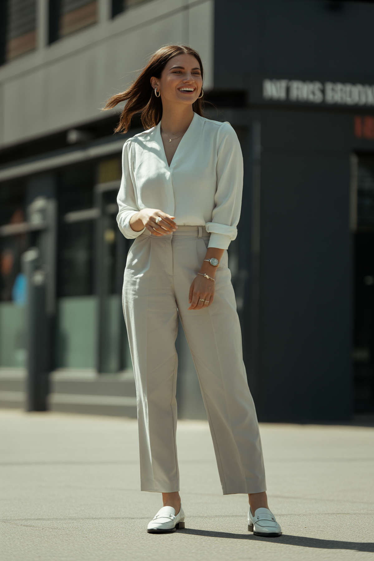 Classic All-White Ensemble For Effortless Elegance