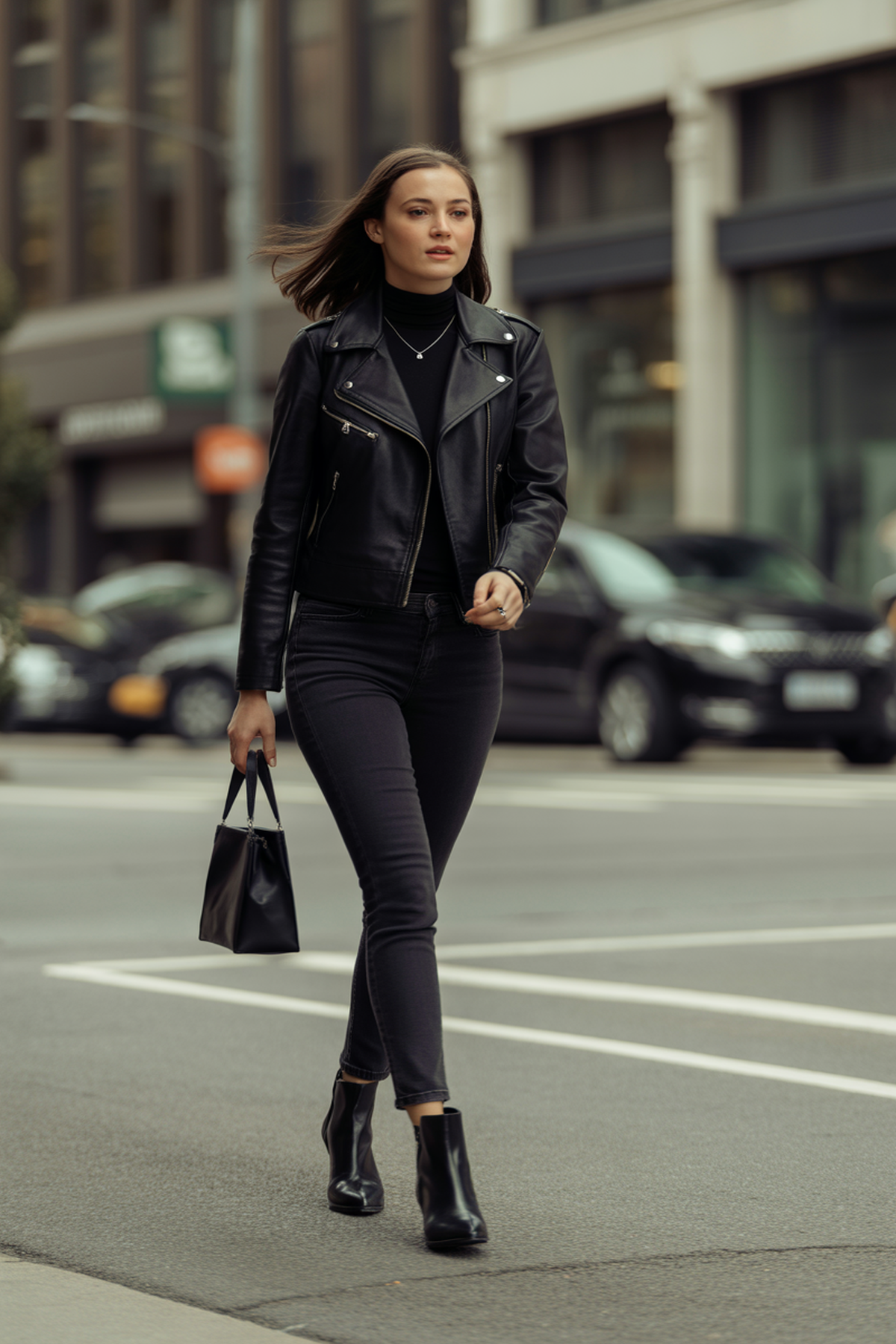 Sophisticated Black Monochrome With Edgy Details