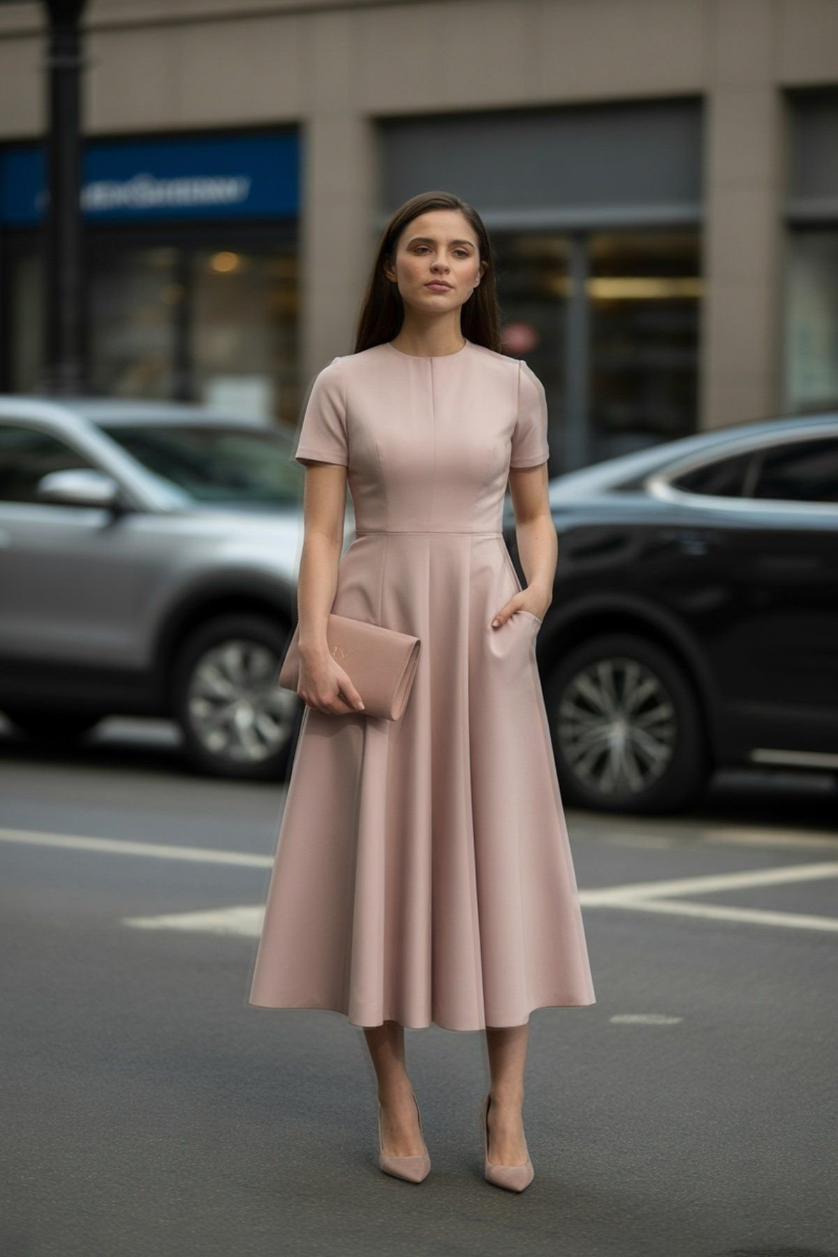 Conjunto Monocromático com Silhueta Elegante