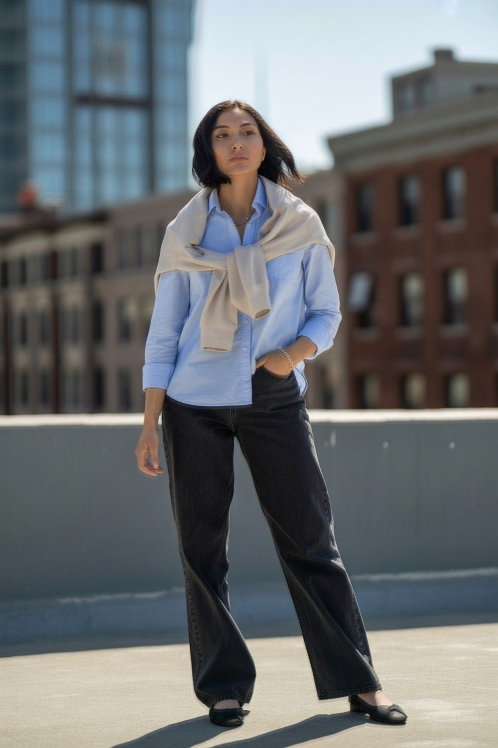 Lenço de Algodão Leve com Camisa Social