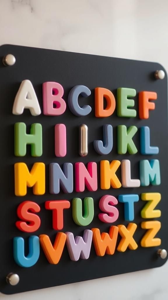 Color-Blocked Letter Magnets For Personalized Messages