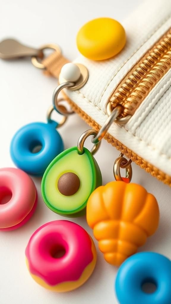 Miniature Food Charms For Playful Zipper Pulls