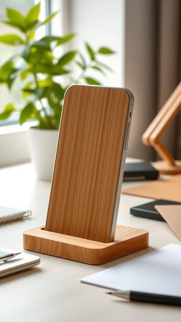 Minimalist Scrap Wood Phone Stand