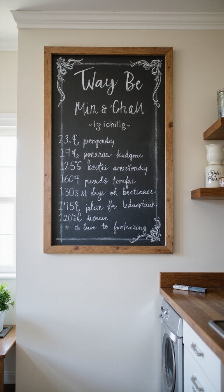 Chalkboard Painted Message Wall For Function