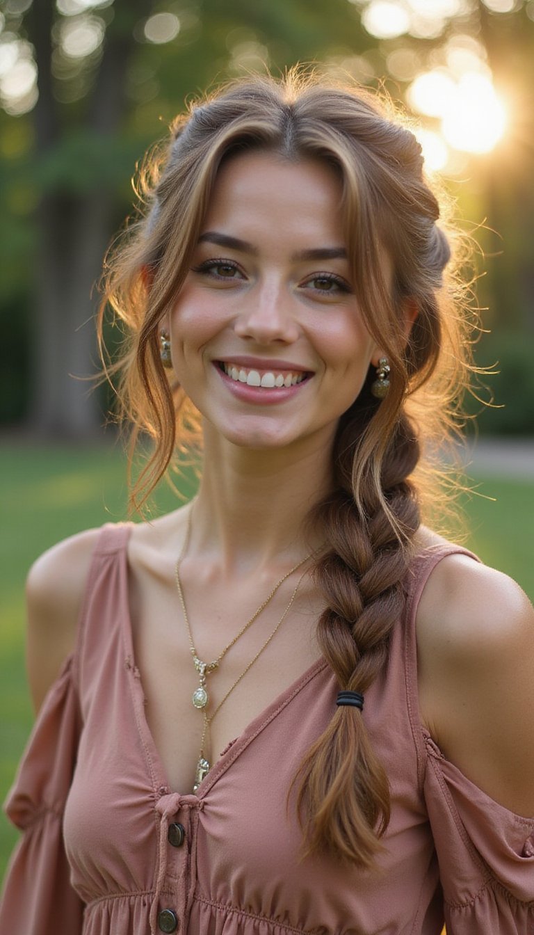 Boho Fishtail Ponytail With Volume