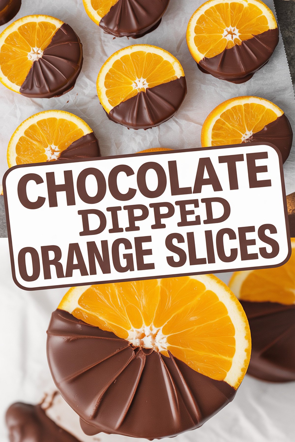 Chocolate Dipped Orange Slices recipe idea in stylish layout