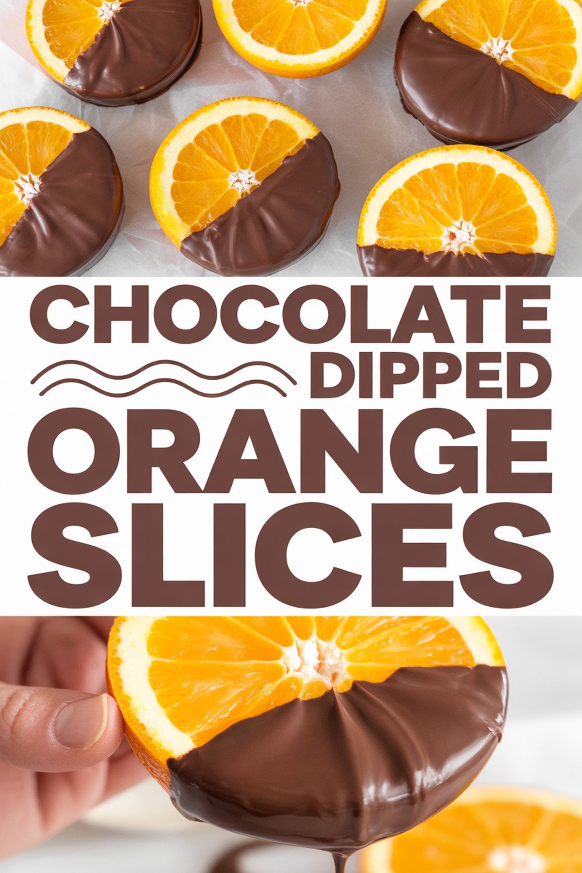 Chocolate Dipped Orange Slices recipe idea in stylish layout