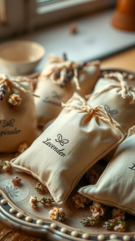 Dried Flower And Herb Linen Sachets