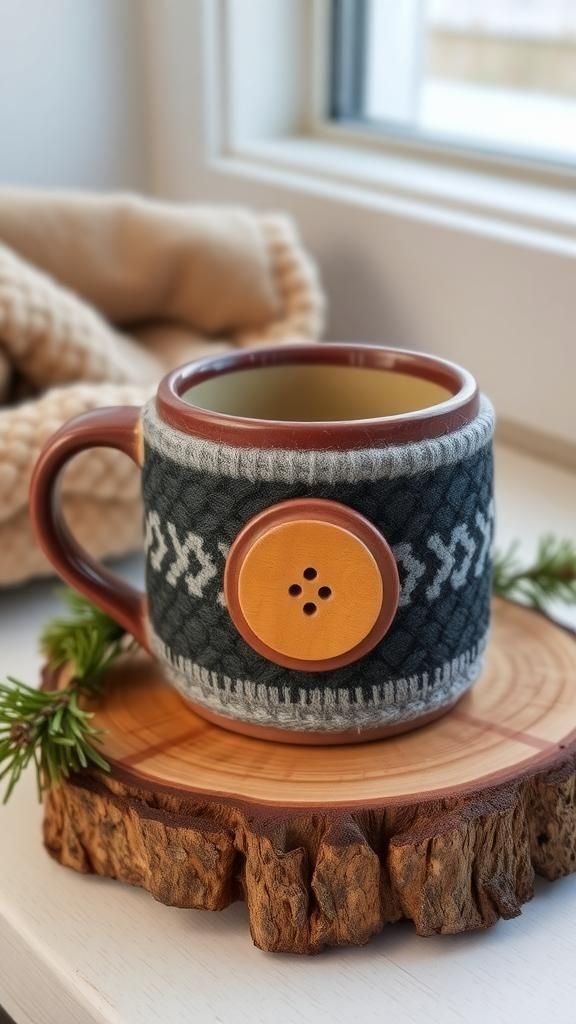 Felted Wool Mug Cozy For Hearthside Sipping
