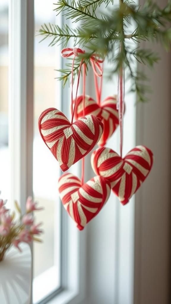 Scandinavian Paper Hearts For Tree And Windows