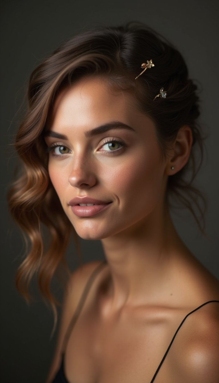 Asymmetrical Pin Waves For Chic Side Drama