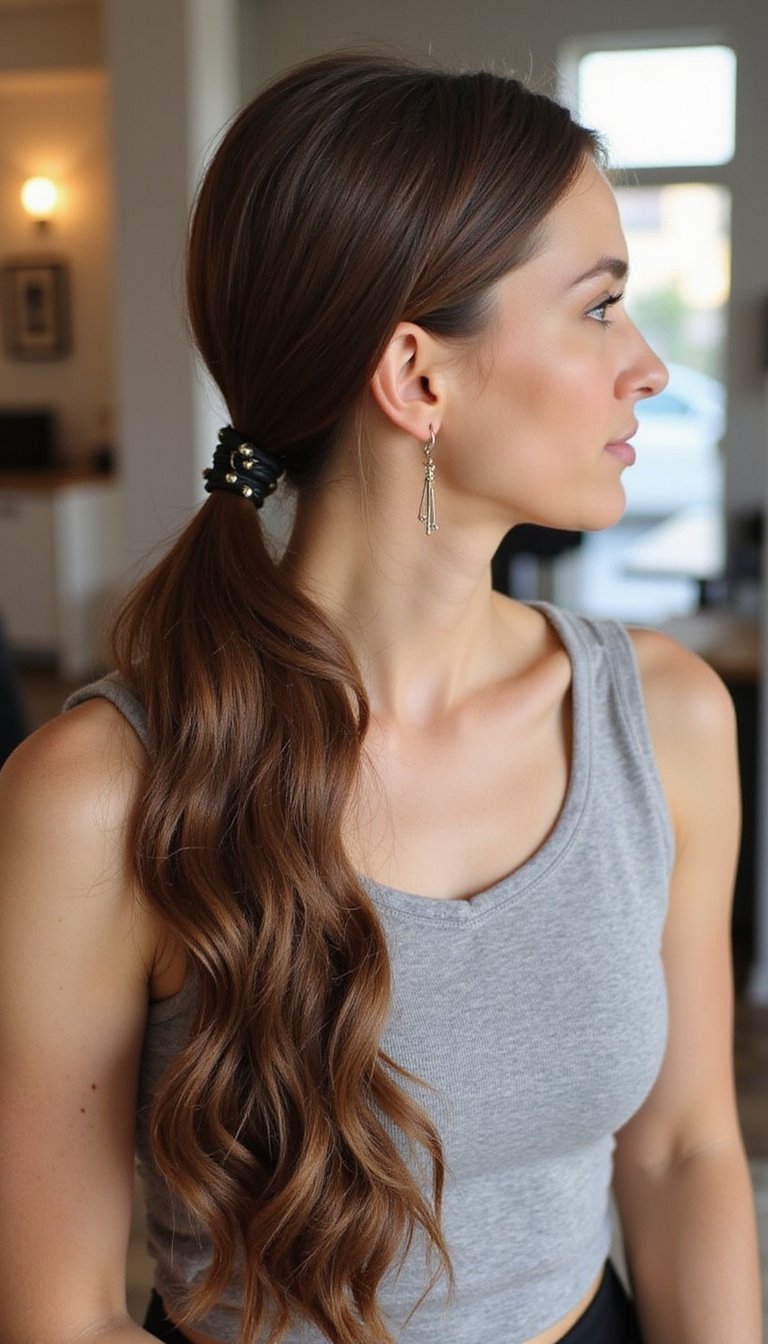 Pin-Clustered Ponytail Wrap For Elevated Simplicity