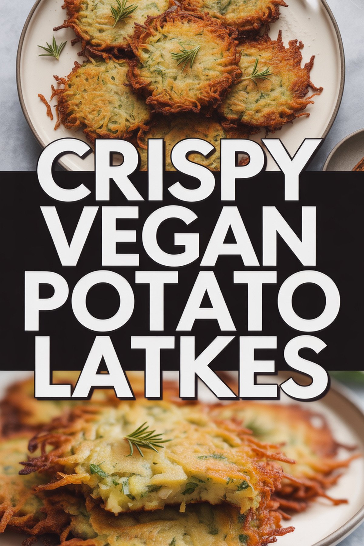 Crispy Vegan Potato Latkes recipe idea in stylish layout