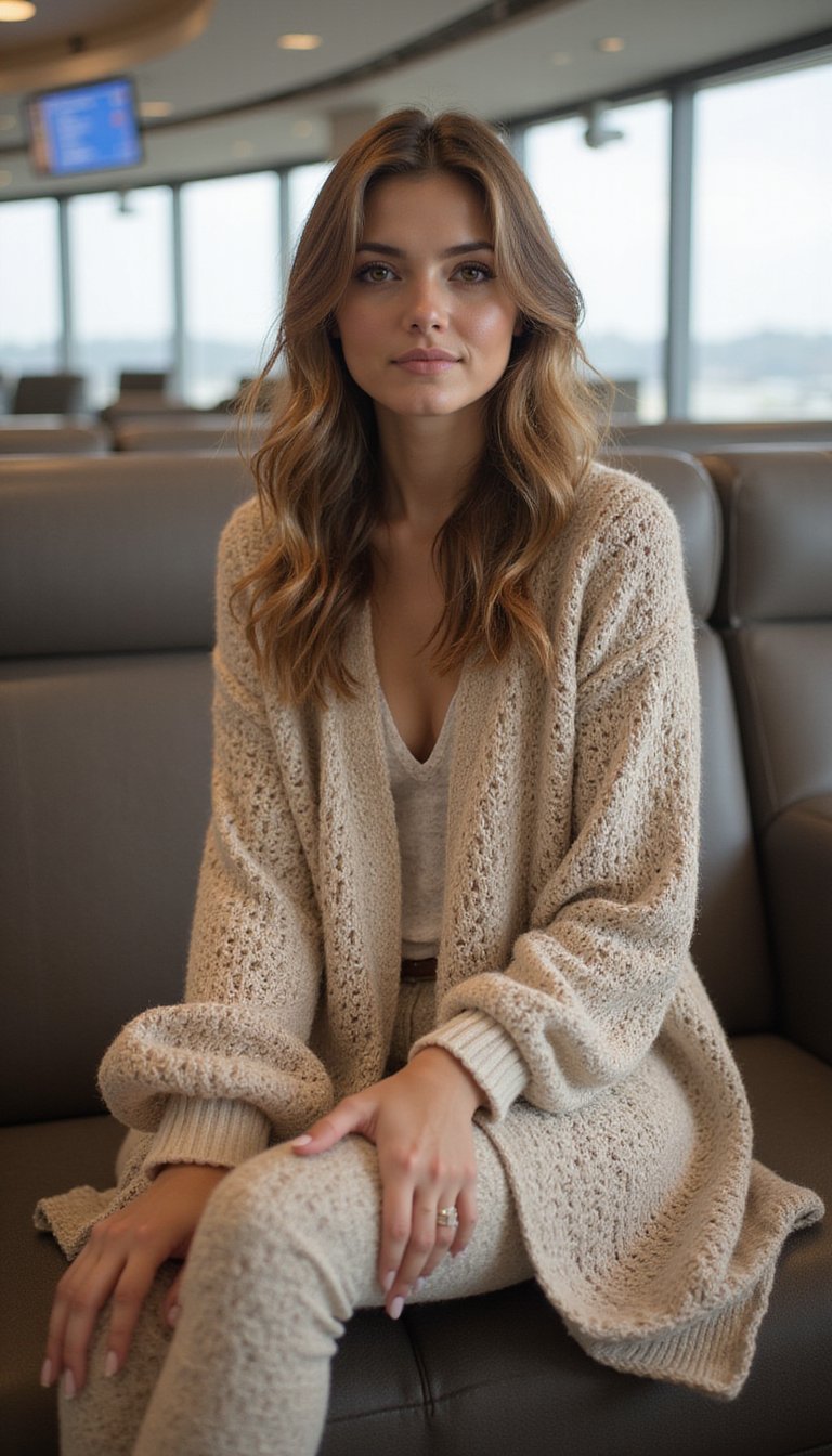 Cozy Crochet Tunic And Legging Travel Set