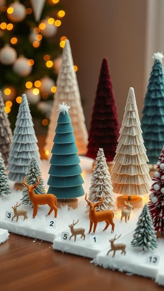 Cone Tree Forest With Numbered Bases