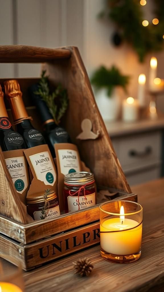 Wine Crate Cubby Advent With Rustic Flair