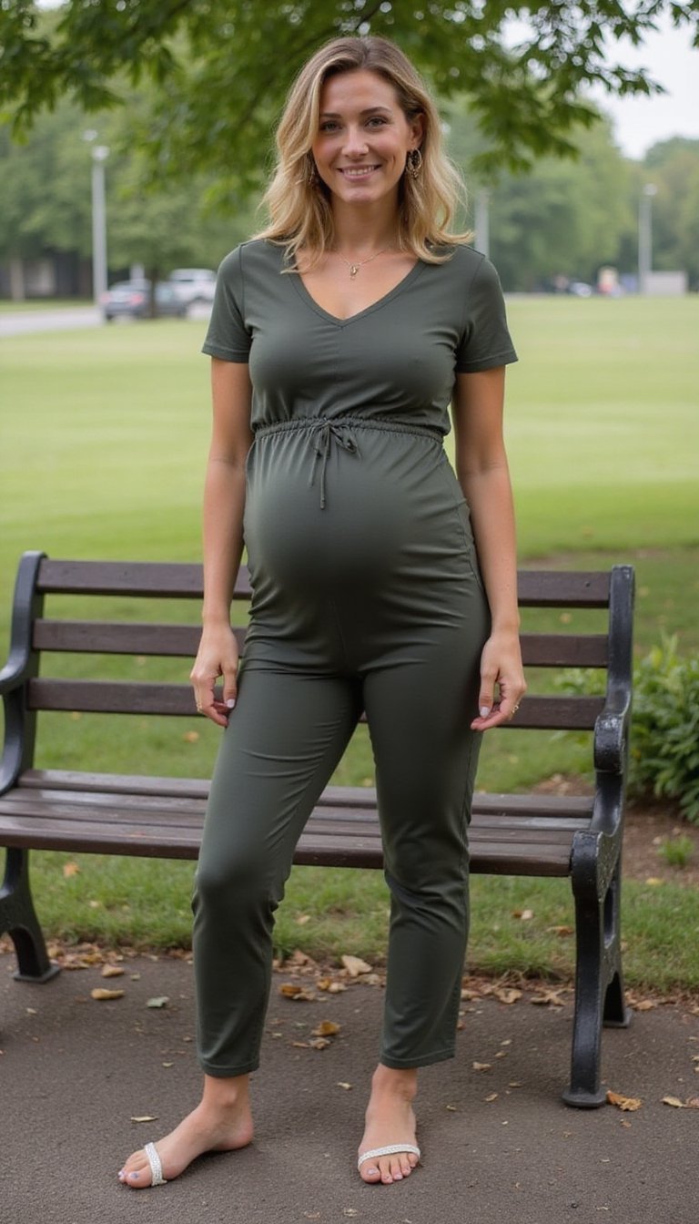 Maternity-Friendly Stretch Co-Ord For Gym