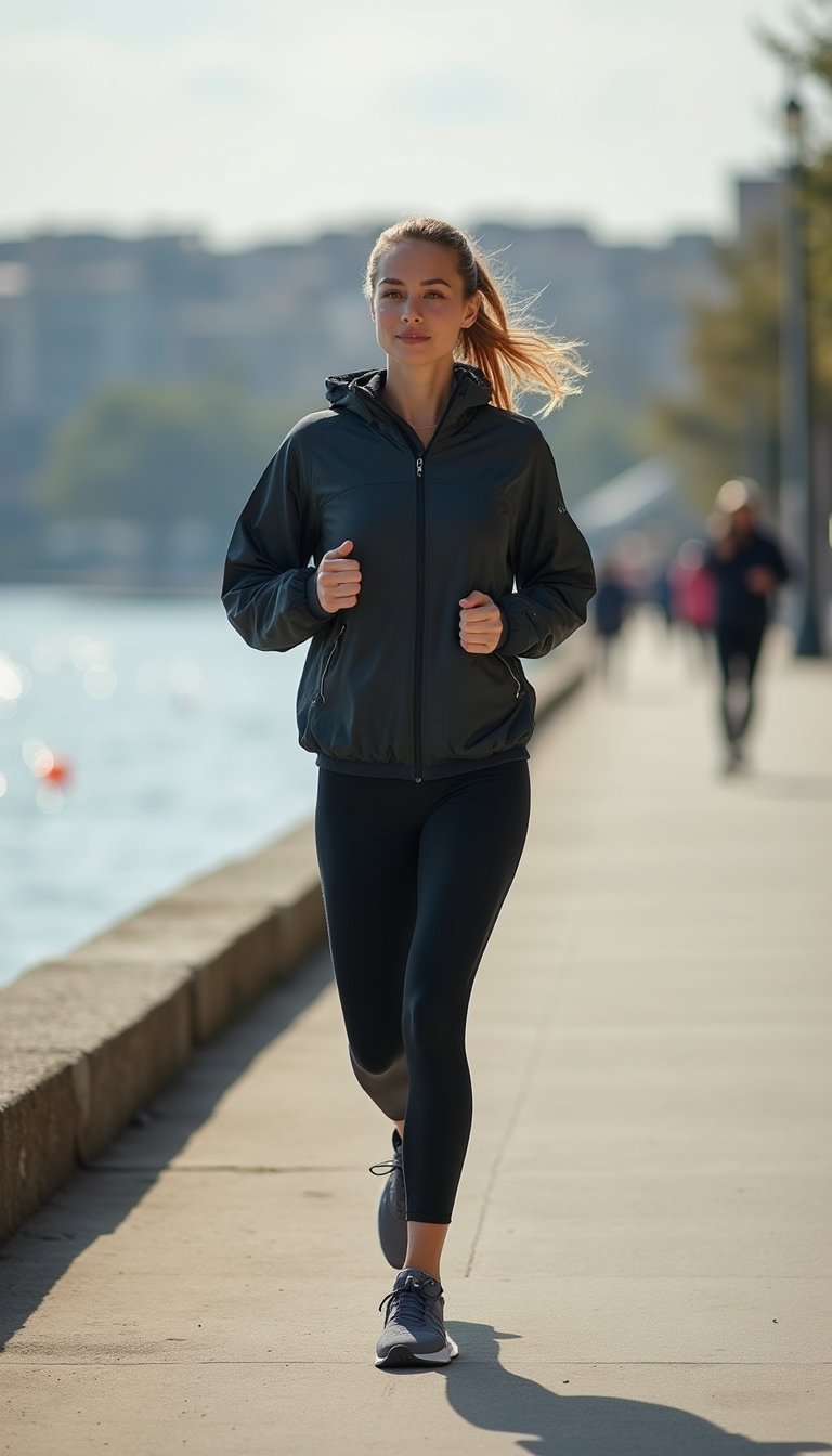 Mesh-Insert Windbreaker For Windy Runs