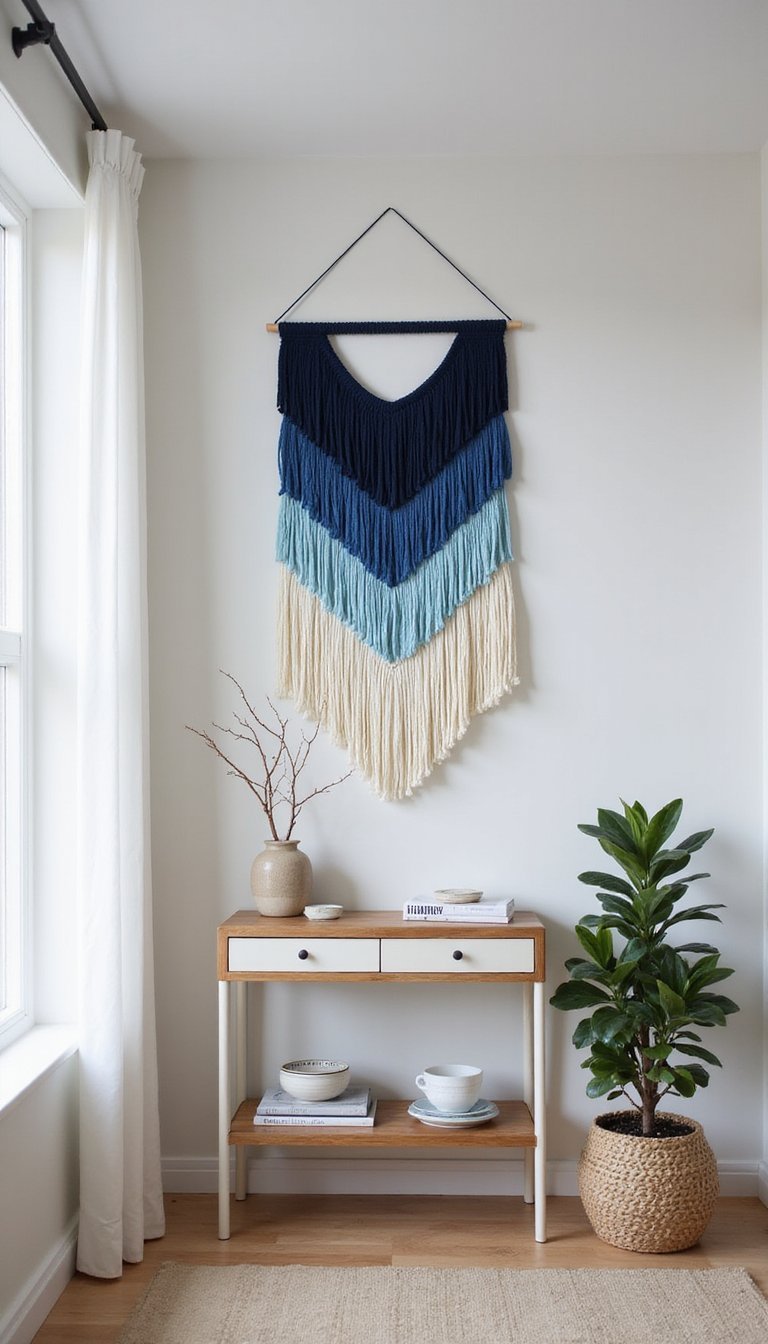 Felt Menorah Wall Hanging With Tassels