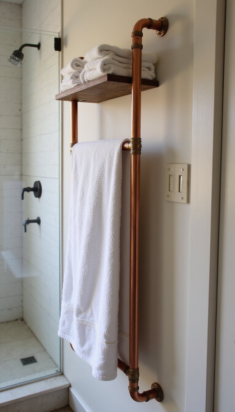 DIY Heated Towel Rack Using Copper Tubing