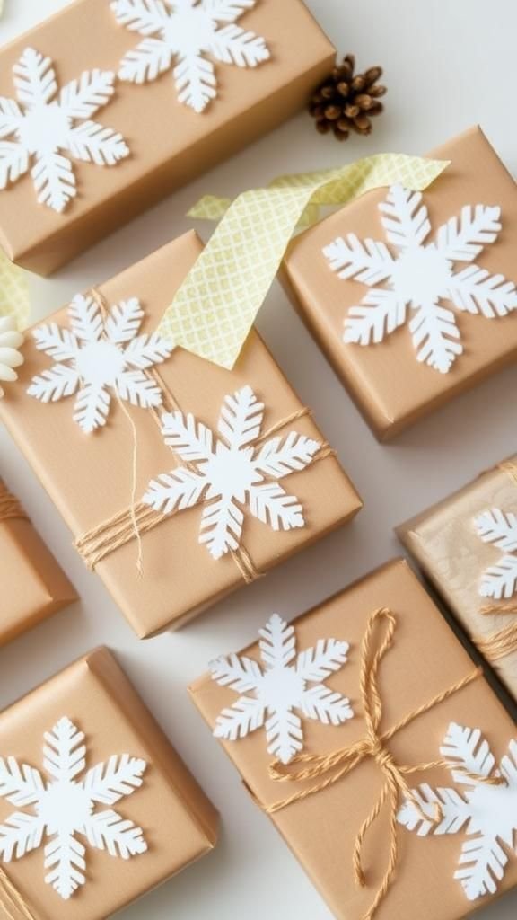 Embossed Cardstock Snowflake Gift Toppers