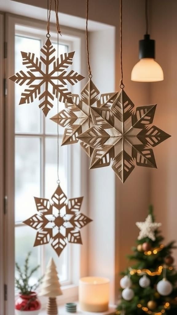 Paper Bag Scandinavian Snowflake Stars