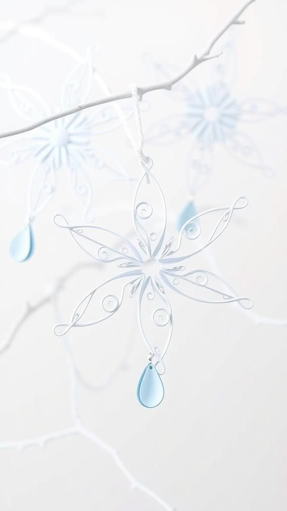 Quilled Paper Snowflake Ornament Set