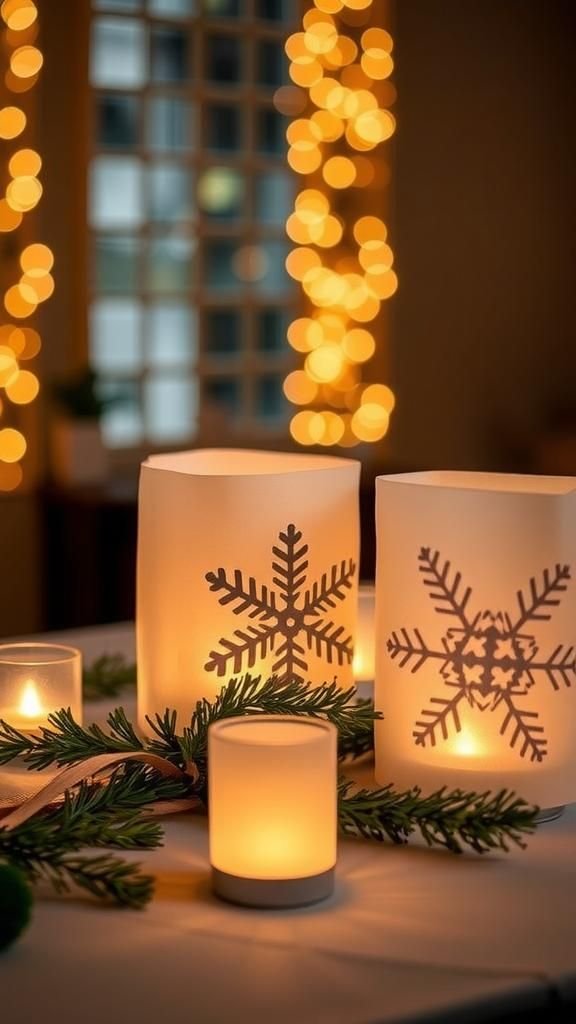 Vellum Luminary With Snowflake Cutouts