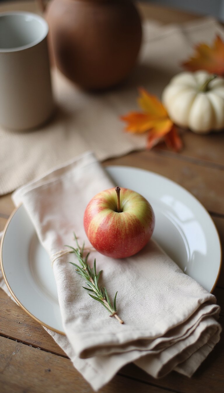 Apple And Rosemary Place Setting Favors