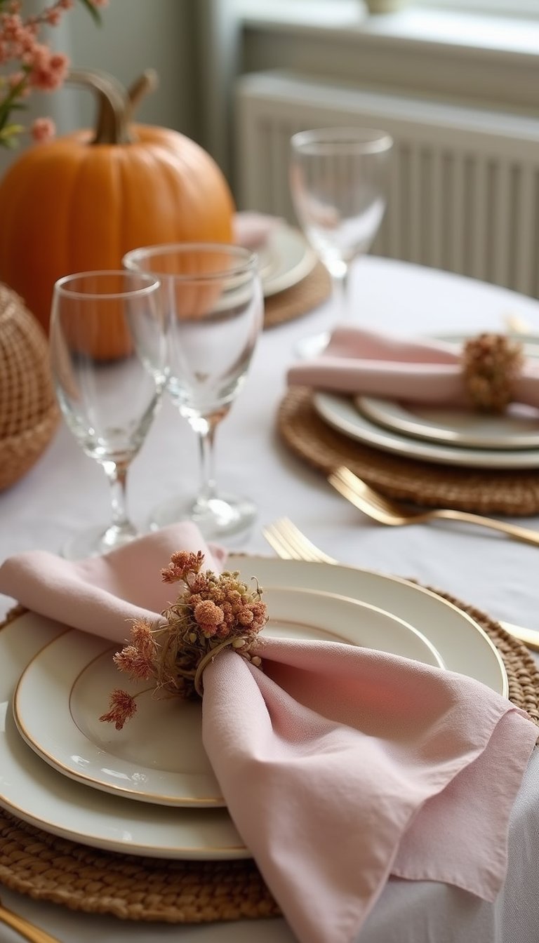 Dried Flower Napkin Bands For Delicate Texture