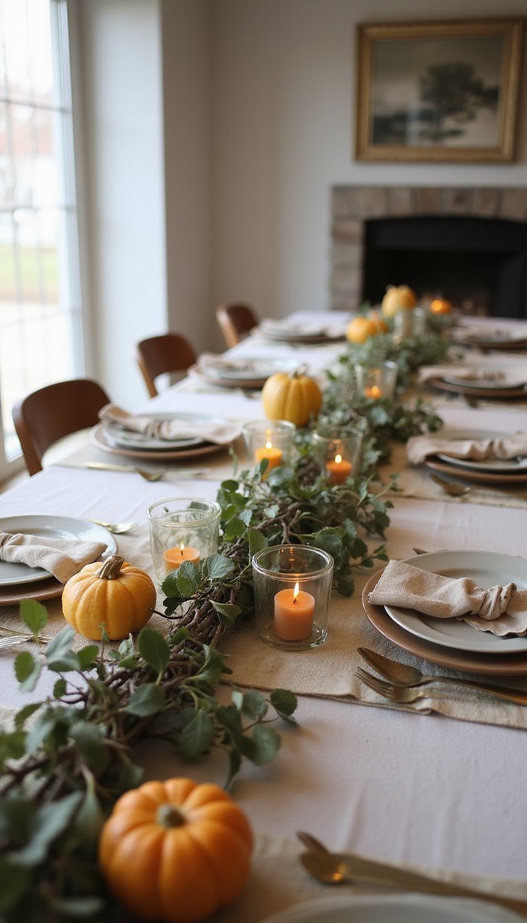 Twig And Olive Branch Garland Down Center