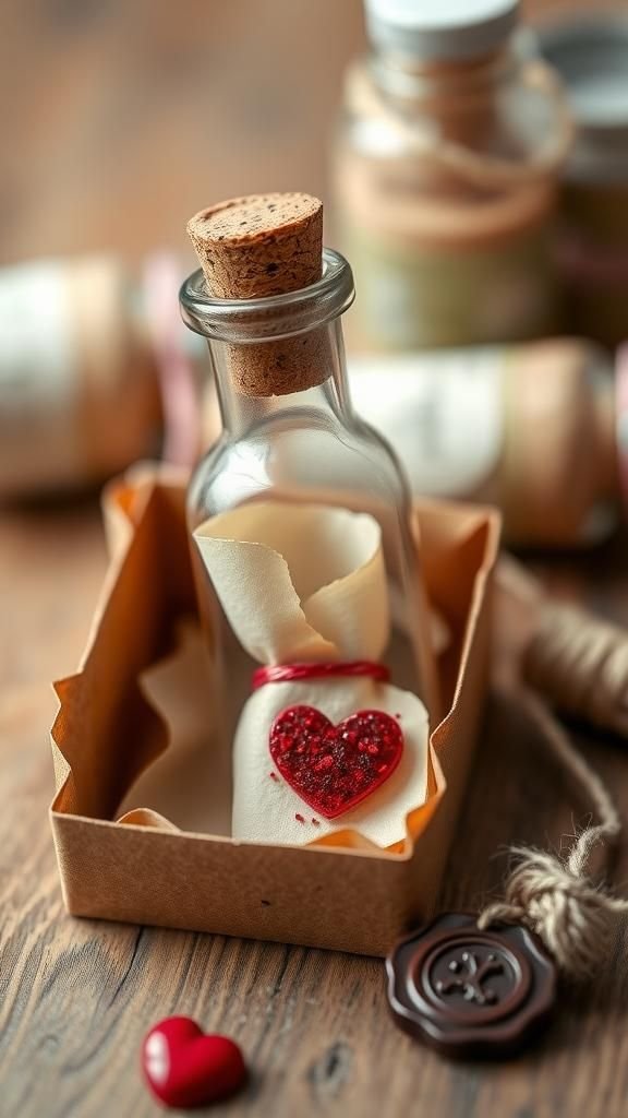 Love Letter In A Tiny Glass Bottle